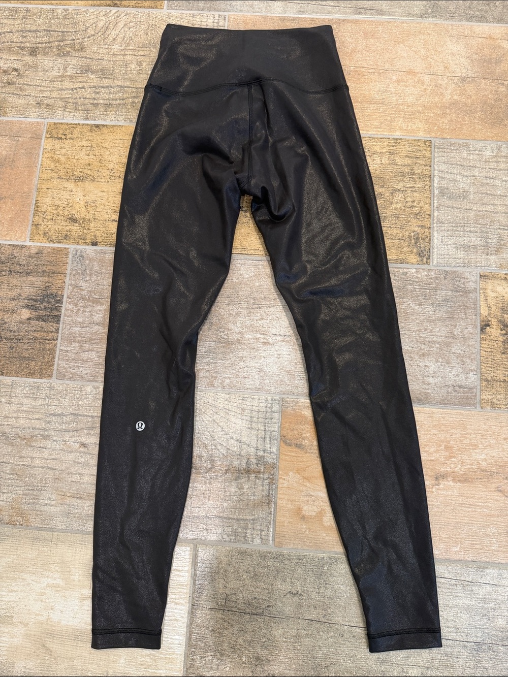 Lululemon Wunder Train High Rise Tight 28" Radiate Foil Print Black Size 6 - Picture 3 of 6